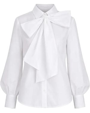 Marella Bow-Detail Shirt - White