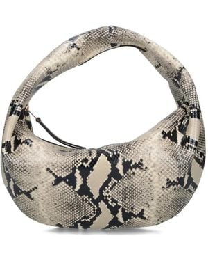 KHAITE Medium Olivia Snakeskin-Pattern Shoulder Bag - Metallic