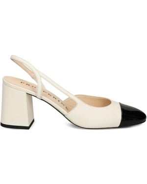 PROSPERINE® 65Mm Slingback Cap-Toe Pumps - Natural