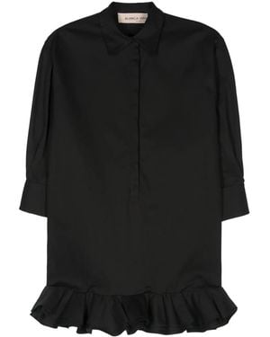 Blanca Vita Ruffle-Detail Dress - Black