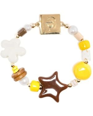 Eliou Nilaz Multi-Bead Pearl Bracelet - Metallic