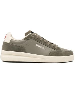Blauer Logo-Embroidered Sneakers - Green
