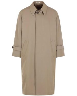 AURALEE Buttoned Coat - Natural