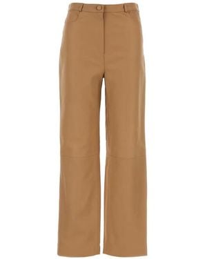 Loulou de Saison Leather Pants - Natural