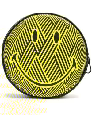 Seletti Smile-Face Print Circular-Design Wallet - Green