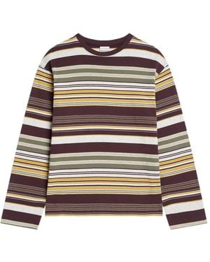 Dries Van Noten Striped Cotton Tee - Red