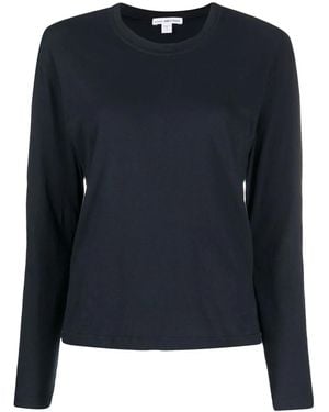 James Perse Long-Sleeve Round-Neckt-Shirt - Blue