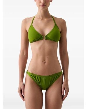 MICHAEL Michael Kors Ring-Detail Halterneck Bikini - Green