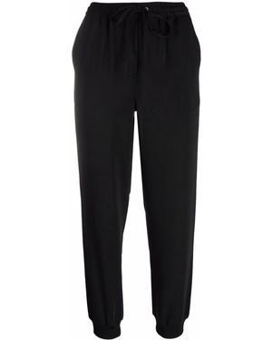 Ralph Lauren Striped Tapered Trousers - Black