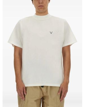 South2 West8 Logo-embroidered T-shirt - Weiß