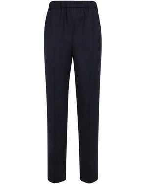 Via Masini 80 Pantalones Con Cinturilla Elástica - Azul