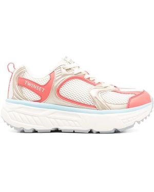 Twinset Sneakers Con Design Color-Block - Rosa