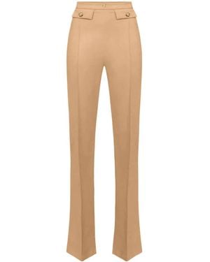 Elisabetta Franchi Button-Detail Trousers - White