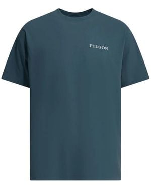 Filson Logo-Print Cotton T-Shirt - Blue