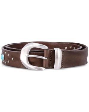 Mancini 1979 Ceinture Alfred En Cuir À Détails De Clous - Brown