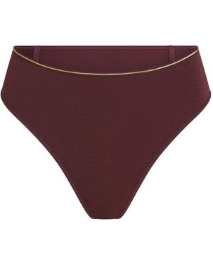 Marlies Dekkers Dame De Paris Chevron-Detail Thong - Purple