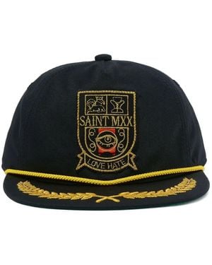 SAINT Mxxxxxx Logo-Embroidered Cap - Black