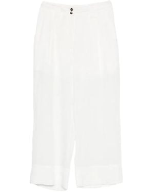 Liu Jo Belt-Loop Button Trousers - White
