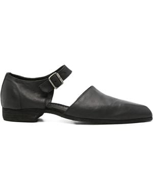 Guidi Ballerines À Détail De Boucle Et De Découpes - Black