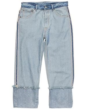 Acne Studios Side-Stripe Cuffed Jeans - Blue