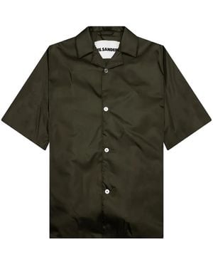 Jil Sander Short-Sleeve Button-Up Shirt - Green