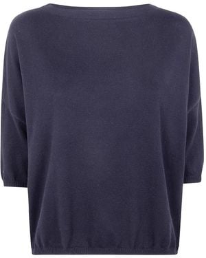 Ma'ry'ya Fine-Knit Jumper - Blue