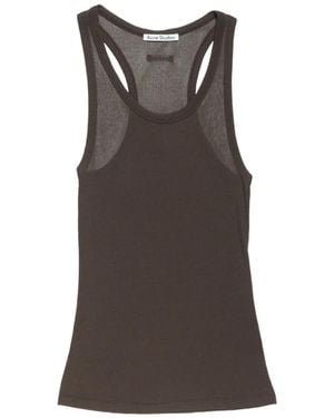 Acne Studios Ribbed-Knit Tank Top - Brown