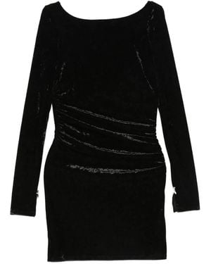 Patrizia Pepe Ruched mini dress - Schwarz