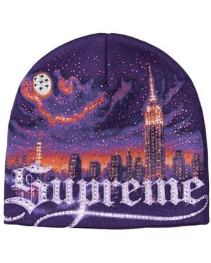 Supreme Cityscape Beanie Mit Kristallen - Blau