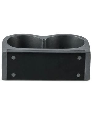 Parts Of 4 Plate Double Ring aus Sterlingsilber - Schwarz