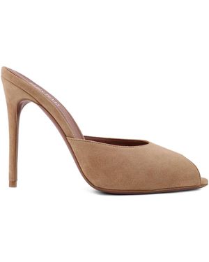 Paris Texas Peep-Toe Heeled Sandals - Brown