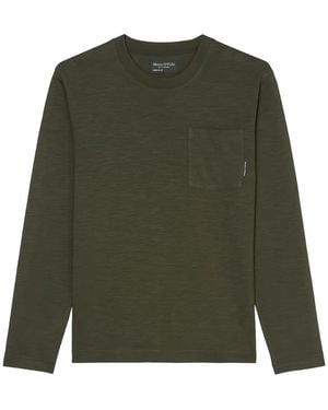 Marc O' Polo Long-Sleeve Pocket T-Shirt - Green