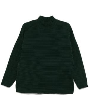 Pleats Please Issey Miyake Crepe Knitted Top - Green