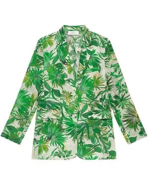Maliparmi Floral-Print Blazer - Green