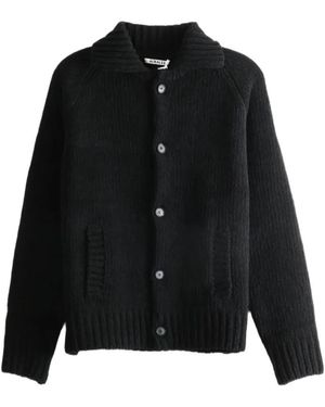 AURALEE Cardigan Con Scollo A Scialle - Nero
