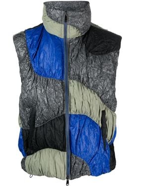 Adererror Aren Colour-Block Down Gilet - Blue