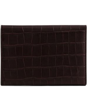 Yu Mei Jessie Folio Crocodile-Embossed Wallet - Black