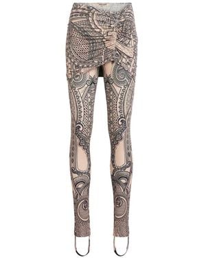 Roberto Cavalli Printed Pants - Grey