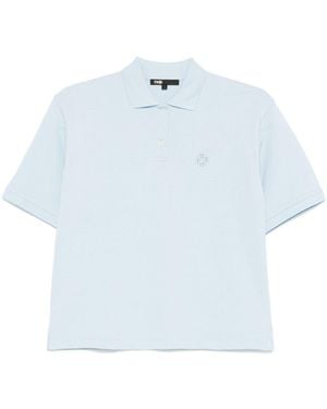 Maje Patch-Detail Polo Top - Blue