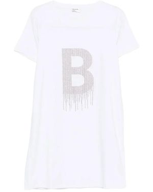 Blugirl Blumarine Crystal-Embellishment Mini Dress - White