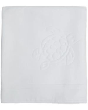 Vilebrequin Serviette De Plage À Effet Peau De Tortue - Blanc