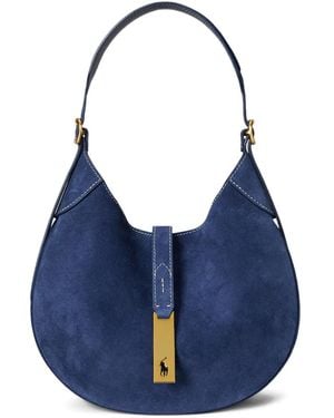Polo Ralph Lauren Mini Sac Porté Épaule Polo Id - Blue