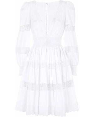 Dolce & Gabbana Long Sleeved Dress - White