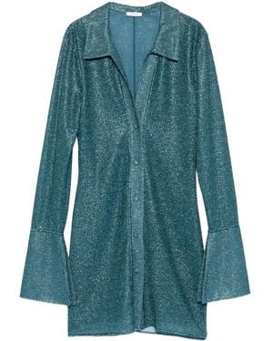 Oséree Long-Sleeve Mini Dress - Blue