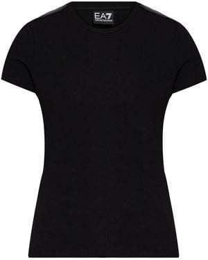 EA7 Logo Series Jersey T-Shirt - Zwart