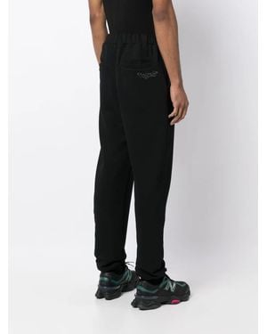 Palmier Logo-Embroidered Cotton Track Trousers - Black