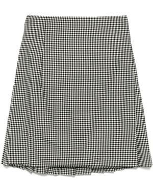 Comme des Garçons Check-Print Skirt - Grey