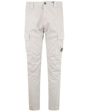 C.P. Company C. P. Company Stretch Sateen Ergonomic Cargo Trousers - Grey