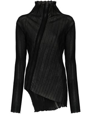 Yohji Yamamoto Asymmetric Cardigan - Black