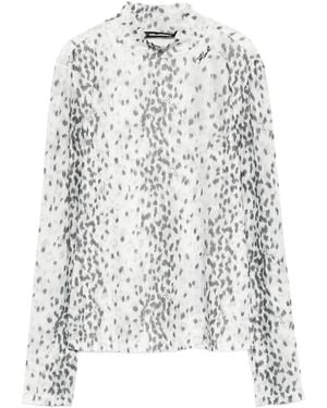 KARL LAGERFELD High-Neck Blouse - White